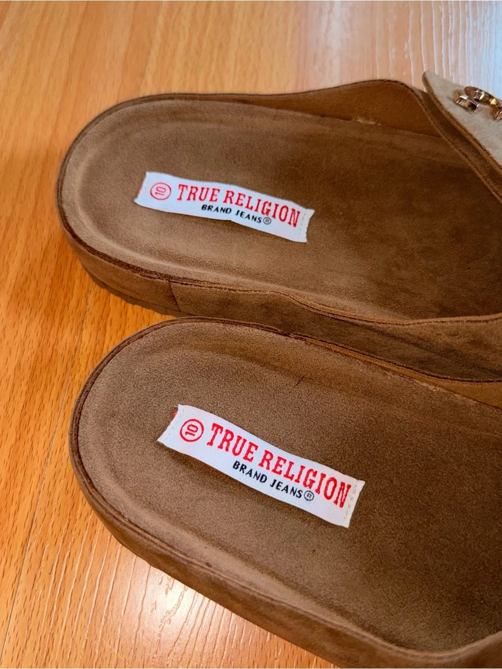 True Religion Men’s Brown Suede Slide Sandal